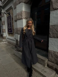 Valeria trenchcoat mørkegrå