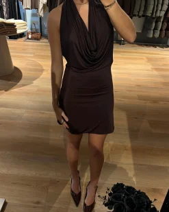 Yasmin kjole mørkebrun